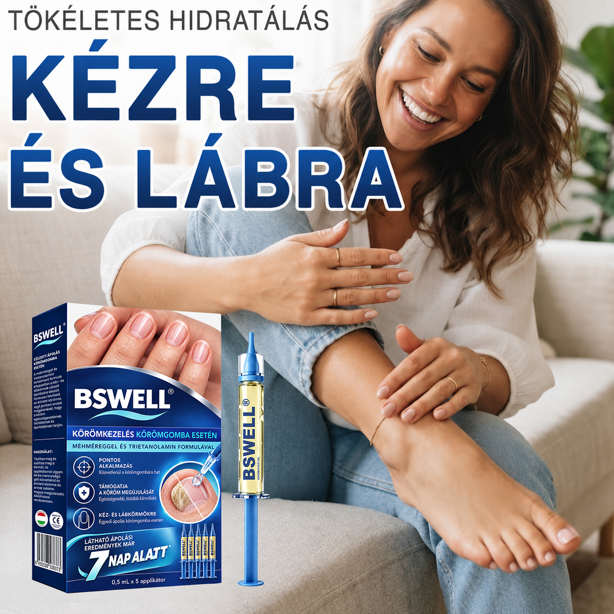 🩹🇭🇺 BSWELL® Gomba‑mentes méhméreg körömkezelés 💅🦶