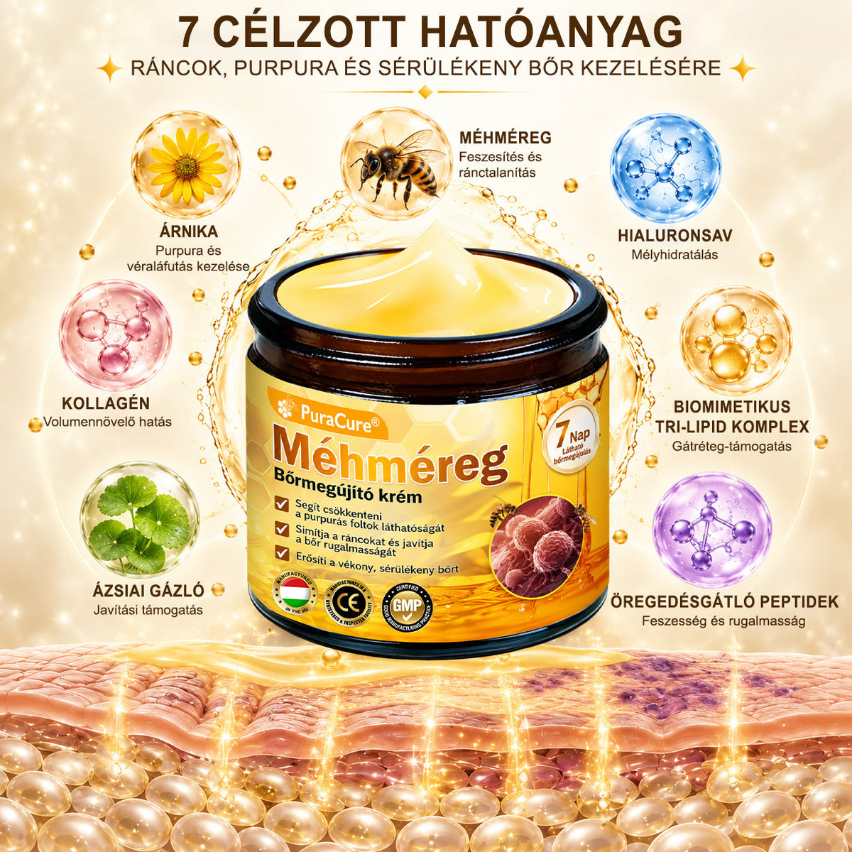 PuraCure® MÉHMÉREG Bőrmegújító krém