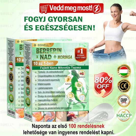 ✅ BSWELL® Nano mikrotűs karcsúsító tapasz (Csak naponta egyszer, látható változások 28 nap alatt) ✅ Elhízás, szív- és érrendszeri egészség, cukorbetegség, alvási apnoé, bélflóra, ízületi problémák és egyéb tünetek esetén