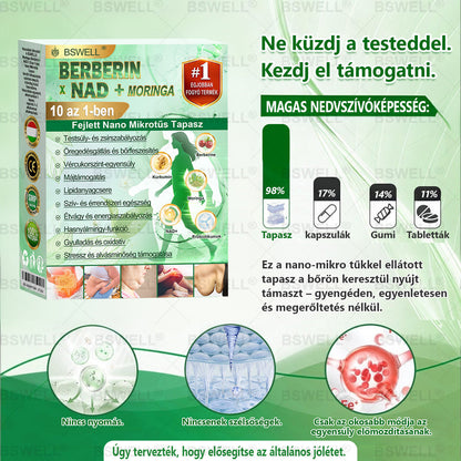 👩‍⚕️🔬 BSWELL® Nano mikrotűs karcsúsító tapasz (Csak naponta egyszer, látható változások 28 nap alatt) ✅ Elhízás, szív- és érrendszeri egészség, cukorbetegség, alvási apnoé, bélflóra, ízületi problémák és egyéb tünetek esetén