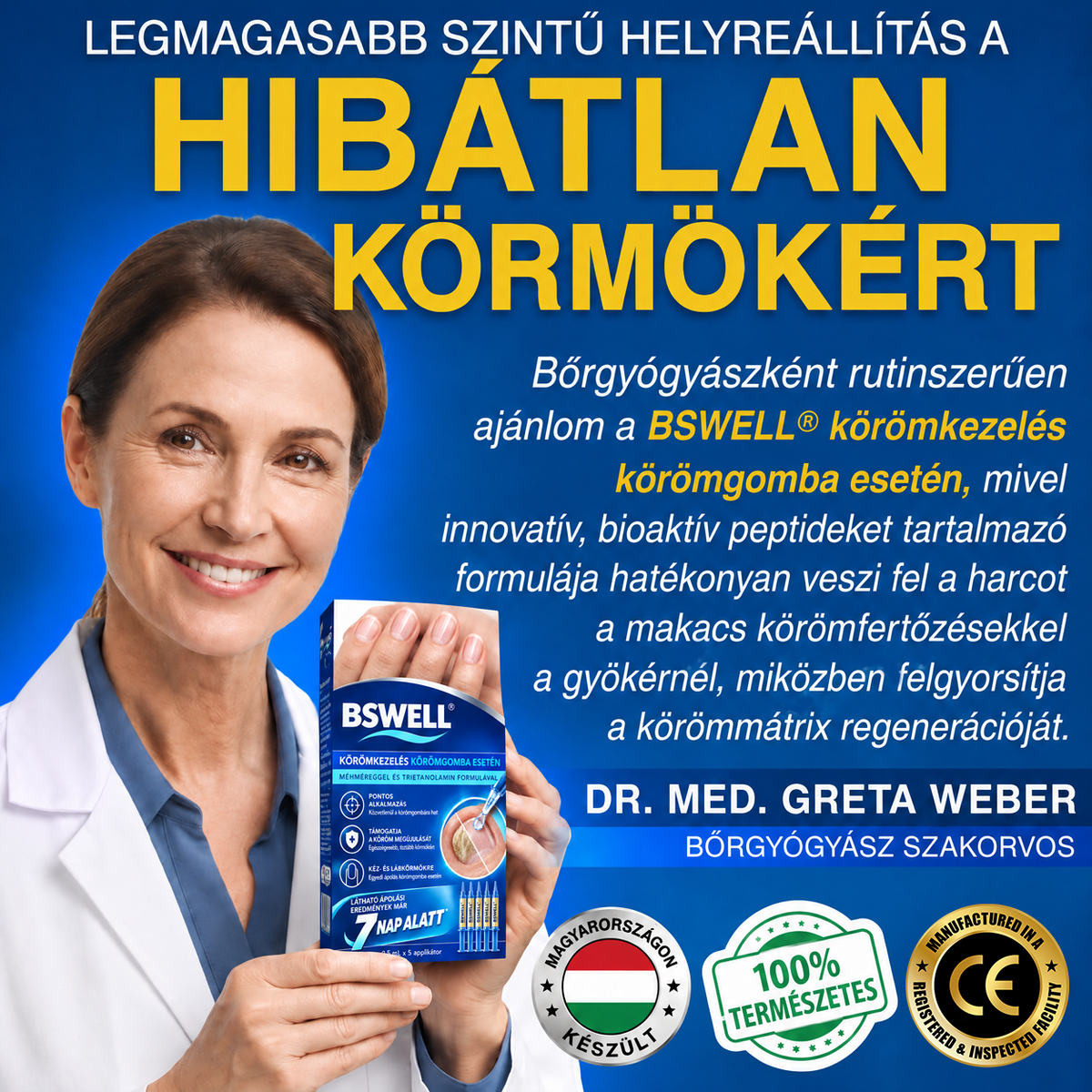 🩹🇭🇺 BSWELL® Gomba‑mentes méhméreg körömkezelés 💅🦶