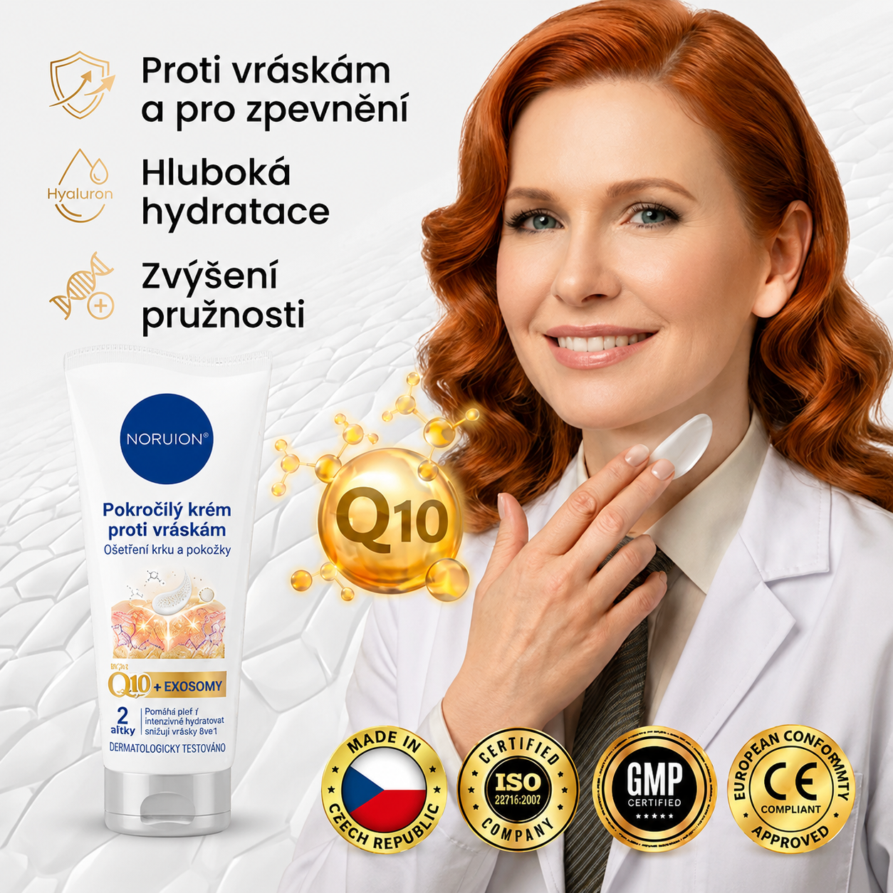 🔥 NORUION® Q10 x Rostlinné nano exosomy – Pokročilý krém proti vráskám