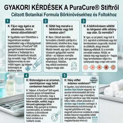 PuraCure® 𝟕 𝐍𝐚𝐩𝐨𝐬 Bőrkinövés- és Folteltávolító Toll Fájdalommentes és Hegmentes Professzionális Rollerball